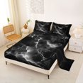 thumbnail image 2 of Homewish Lightning Flash Queen Sheets,Abstract Modern Queen Sheet Sets,Black,4 Pieces,1 Flat Sheet, 1 Fitted Sheet and 2 Pillowcases, 2 of 6