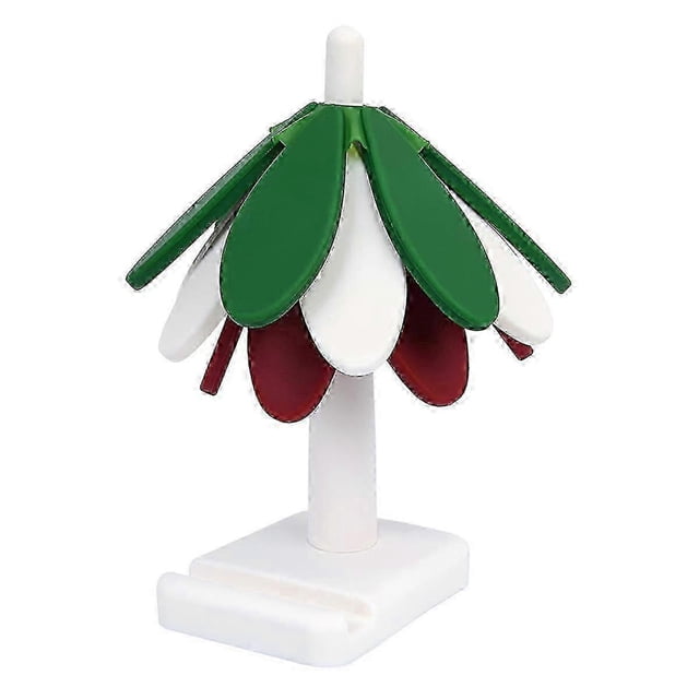 Salvamanteles navideño con forma de árbol de Navidad, posavasos para té, alfombrilla anti-quemaduras, alfombrilla plegable aislante del calor.
