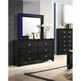 thumbnail image 2 of Coaster Penelope 6-drawer Rectangular Wood Dresser with Mirror Black, 2 of 7