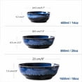 thumbnail image 3 of Ceramic Salad Bowl, Blue Serving Bowl, Soup Bowls Microwave Safe-800ml, 3 of 7