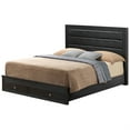 thumbnail image 2 of Burlington Black Upholstered King Panel Bed with Two Storage Drawers, 2 of 3