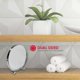 thumbnail image 5 of Round Mirror Chrome Plated Steel Cosmetic Make-up Bathroom Silver, 5 of 5