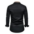 thumbnail image 4 of QUINDOS Men's Shirts,Men Fall And Winter Fashion Casual Faddish Long Sleeve Turn-down Collar With Pocket Comfortable Daily T Shirts, 4 of 4