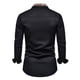 thumbnail image 3 of Blusa y camisa de manga larga con cuello vuelto para hombre, informal, de moda, con bolsillo y manga larga, para hombre, 3 of 3