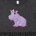 thumbnail image 4 of Inktastic Cute Purple Hippo Girls Toddler Dress, 4 of 5