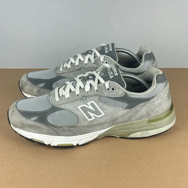 New Balance 993 Suede Athletic Shoes Mens 11.5 Gray Low Top Lace Up Walking