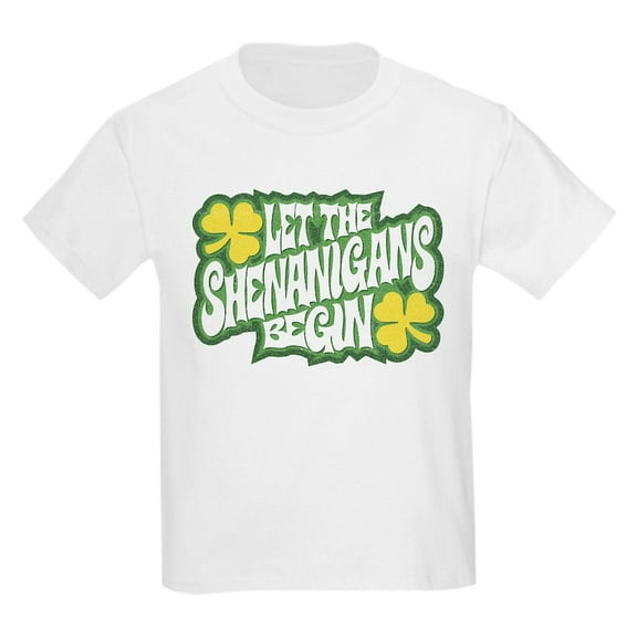 CafePress - Let The Shenanigans Begin Kids Light T Shirt - Light T-Shirt Kids XS-XL