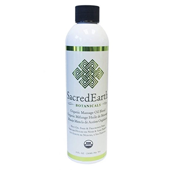 Aceite de masaje Sacred Earth Botanicals Organic 240 ml sin perfume