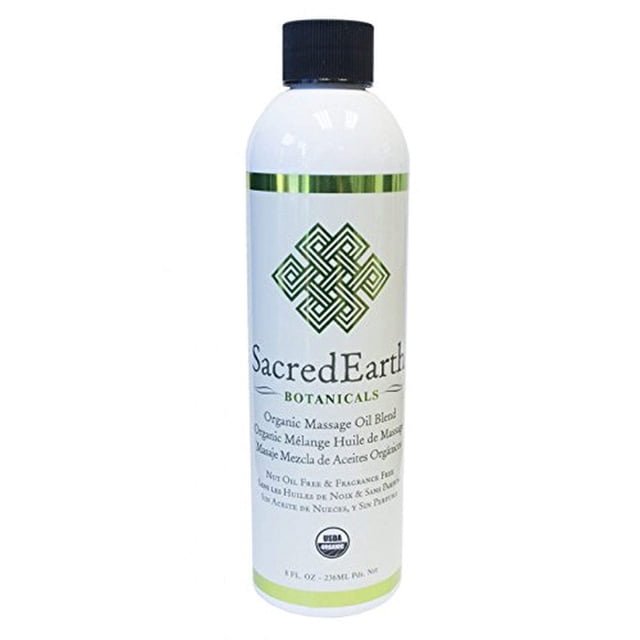 Aceite de masaje Sacred Earth Botanicals Organic 240 ml sin perfume