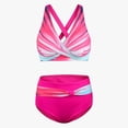thumbnail image 6 of SEAFORM Womens Two Piece Swimsuits Wrap Front Bikini High Waisted Bottom Tummy Control Bathing Suits Vintage Print Swimwear, 6 of 14