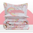 thumbnail image 3 of Sleep Zone Kids Full/Queen Bedding Comforter Set - 7 Pieces Super Cute & Soft Bedding Sets & Collections with Comforter, Sheet, Pillowcase & Sham - Fade Resistant Easy Care (Pink Unicorn), 3 of 6