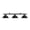 Black And Silver, variant on Classic Style 54" 3-Light Metal Billiard Light Fixture - Leather, Black