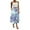 Blue, variant on WTOBBY Women's Bohemian Floral Pocket Skirt Solid Color High Waist Maxi Skirt Casual Beach Skirt with Elastic Waist Drawstring Tiered Flowy Long Skirt for Summer,Beige L