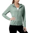 thumbnail image 6 of Vinsonshop Women's Lightweight Sun Shirt UPF 50+ Hoodie Jacket Long Sleeve Sun Protection Cover Up for Beach Outdoor Green XXL, 6 of 8