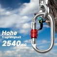 thumbnail image 2 of 2pcs Carabiner Hooks 25 KN, O-Shaped Carabiner Hooks,Heavy Duty Safety Carabiner, Carabiner for Yoga, Hammock, Camping, 2 of 6