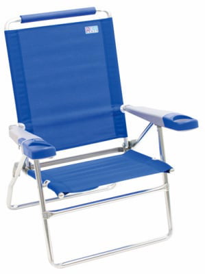 Blue Rio Brands Beach 15" Extended Height 4 Position Folding Beach Chair 