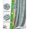 thumbnail image 3 of Green Easter Blackout Curtains for Bedroom Living Room Darkening Curtains 54 Inch Long Spring Floral Eggs Elegant Pastoral Wooden Short Curtain for Small Window Treatment Grommet Drapes 52"x54"x2, 3 of 9