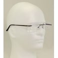thumbnail image 2 of 3 Pairs Men Full Rimless Reading Glasses Metal Frame- Rectangular Anti Blue Blocker UV Protection Reader with Daimond Cut Clear Lens 2.75, 2 of 4