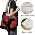 thumbnail image 3 of Cuchilla Bolso de tela con estampado de lienzo para mujer, bolsa de compras reutilizable y estética, con cremallera interior, regalo para mujer, 35 × 40 cm., 3 of 6