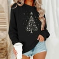 thumbnail image 2 of Sweatshirts for Womens Christmas Fashion Xmas Tree Printed Shirts Christmas Clothing Loose Plus Size Blouses Tops Winter Long Sleeve Crewneck Sweaters Pullover, 2 of 6