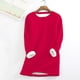 thumbnail image 2 of Sudadera informal de felpa gruesa para mujer, cálida, de terciopelo, con cuello redondo, para el invierno, prenda interior., 2 of 6