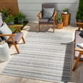 thumbnail image 2 of Mark&Day Outdoor Rugs, 7x7 PAU Global Indoor/Outdoor Navy Square Area Rug, Non Shedding Grey Cream Carpet for Patio, Porch, Deck, Bedroom, Living Room or Kitchen (6'7" Square), 2 of 6
