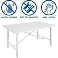 thumbnail image 3 of Hersh 88682WHT1E COSCO Mobilier de Jardin, Patio, Acier, Table à Manger Blanche, 3 of 9
