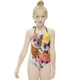 thumbnail image 3 of Super Kitties Girl's One-Piece Swimsuit Bathing Suit Soft Stretchy Children's Swimwear Swim Attire for Vacation 8-10Y(130cm), 3 of 8