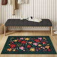 thumbnail image 3 of BLEUM CADE Indoor Door Mat, Entrance Mat 2x3 Machine Washable Non Slip Backing Mat Soft Foldable,Vintage Rugs Mats, Inside Floor Mat Doormat, Black, 3 of 7
