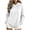 White, variant on Horkkom Hoodies for Women Casual Comfort Drawstring Hoodie Solid Color Fall Winter Pullover Sweatshirts L