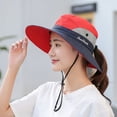 thumbnail image 4 of Sombrero de sol de verano para mujer, sombrero de Montañismo al aire libre con protección solar, sombrero de pescador, sombrero de viaje para el sol, sombrero de ala grande transpirable informal., 4 of 5