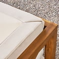 thumbnail image 3 of Luella Outdoor Modular Sectional Acacia Wood Loveseat with Cushions, Teak, Beige, 3 of 8