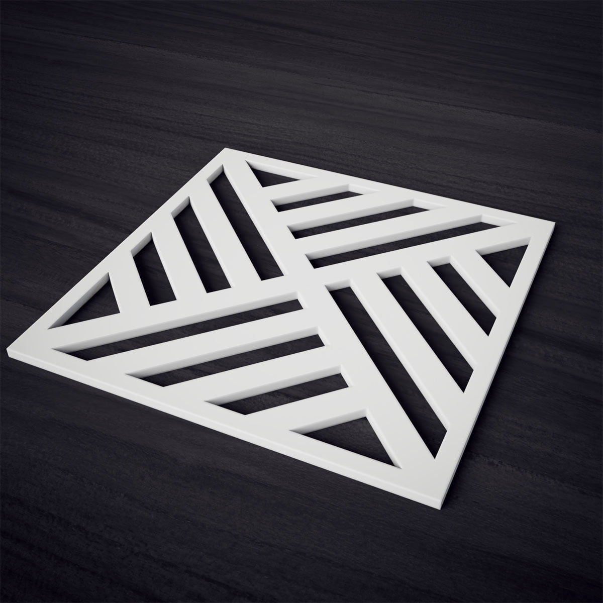 Ekena Millwork 15 3/8"W x 15 3/8"H x 3/8"T Medium Allen Decorative Fretwork Wall Panels in Architectural Grade PVC