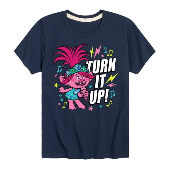 Trolls - Turn It Up Poppy - Toddler & Youth Short Sleeve Graphic T-Shirt