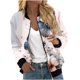 thumbnail image 2 of Chaqueta y abrigo informal de manga larga sin capucha para mujer, con estampado sin cabeza, con cremallera y bolsillo, de poliéster, 2 of 5