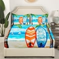 thumbnail image 3 of Erosebridal Sea Surfing Sheet Set Twin,Ocean Beach Bedding Sets Twin Size,Teenager Bedroom Decor,Breathable,3pcs, 3 of 7