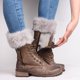 thumbnail image 5 of 2 Pares de Botas de Punto con Ribete de Piel en Los Puños, Calentadores de Piernas, para Botas, 5 of 9