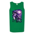 thumbnail image 2 of Wild Bobby, Fantasy Wolf Howling at The Full Moon Animal Lover Mens Graphic Tank Top, Kelly, Medium, 2 of 3