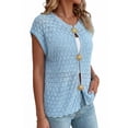 thumbnail image 3 of PRETTYGARDEN Women's Knit Sleeveless Sweater Vest with Gold Buttons, Sizes S-XXL, 3 of 6