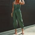 thumbnail image 5 of Kmdttou Summer Clearance! Women's Fashion Solid Color Casual Suspender Jumpsuit on Clearance!, 5 of 8