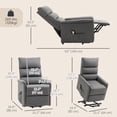 thumbnail image 3 of HOMCOM Power Lift Chair Recliner for Elderly with Remote Control Dark, 3 of 10