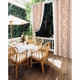 thumbnail image 5 of Orange Boho Outdoor Curtains for Patio, Vintage Southwestern Geometric Stripes Privacy Drapes Grommet Waterproof Outside Curtains for Porch/Cabana/Balcony 54"x 108", 2 Panel, 5 of 9