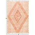thumbnail image 3 of Casavani Handmade Orange Cotton Dhurrie Bedroom Area Carpet Outdoor Rug 5x7 feet, 3 of 5