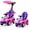 Pink, variant on ELLEGNT 3 in 1 Toddler Push Car Ride On Toy with Canopy Parent Handle Horn, Pink