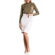 thumbnail image 2 of INSPIRAR CHIC Blusa de Manga Larga para Mujeres Otoño Invierno Casual Trabajo Cuello Mock XL Marrón, 2 of 5