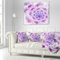 thumbnail image 3 of Designart Large Purple Fractal Flower Petals - Floral Throw Pillow - 16x16, 3 of 5