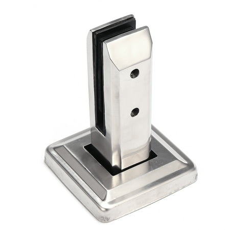Stair Railing Post Floor Standing Stairs Balcony Pool Glass Spigots Post Balustrade Railing Clamp, Glass Clamps Brackets Stainless Steel ()