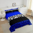 thumbnail image 4 of Erosebridal Zebra Leopard Print Bedding Queen Comforter Set, Rectangle Geometric Down Comforter, Animal Decorative, Breathable, 4 of 7
