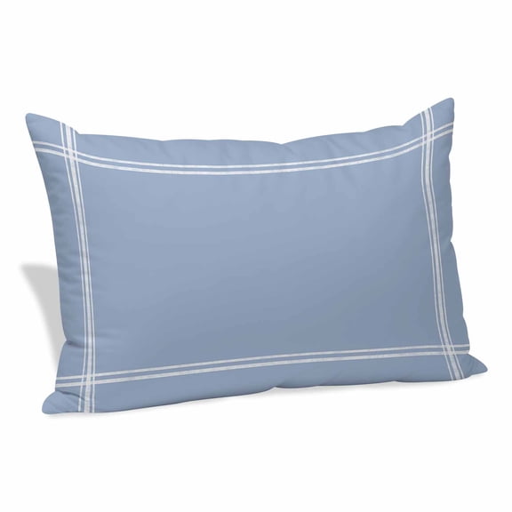 Pure Light Blue Pillow Covers King, Simple Solid Color Soft Brushed Microfiber Breathable Throw Pillow Covers, Decorative Pillowcase with Zipper for Couch Sofa Bedroom Living Room 20"x36"