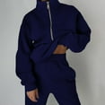 thumbnail image 2 of Outfmvch Lounge Sets For Women Cargo Pants Women Womens Fashion Womens Joggers Sweat Sets Women Half Zipper 2 Piece Outfits Joggers Pants Sweatshirt Set Travel Long Sleeve Shirts For Women Navy 5Xl, 2 of 4